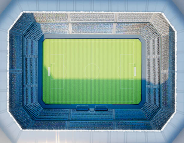 istock Soccer Stadium with Soccer Ball 1471965576