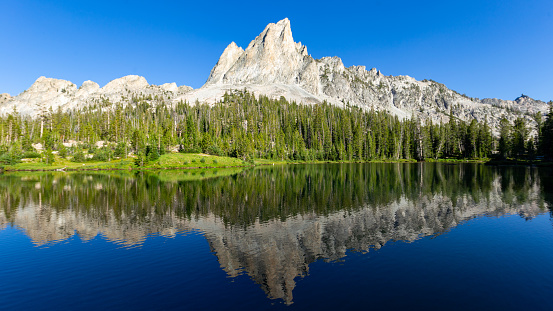 Backpacking near Alice Lake in the Sawtooth Mountains, Idaho