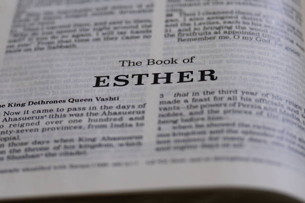 title page from the book of Esther in the bible or torah for faith, christian, jew, jewish, hebrew, israelite, history, religion title page from the book of Esther in the bible or torah for faith, christian, jew, jewish, hebrew, israelite, history, religion esther bible stock pictures, royalty-free photos & images