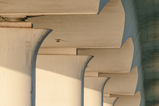 Late afternoon image under the Ringling Bridge in Sarasota, Florida.