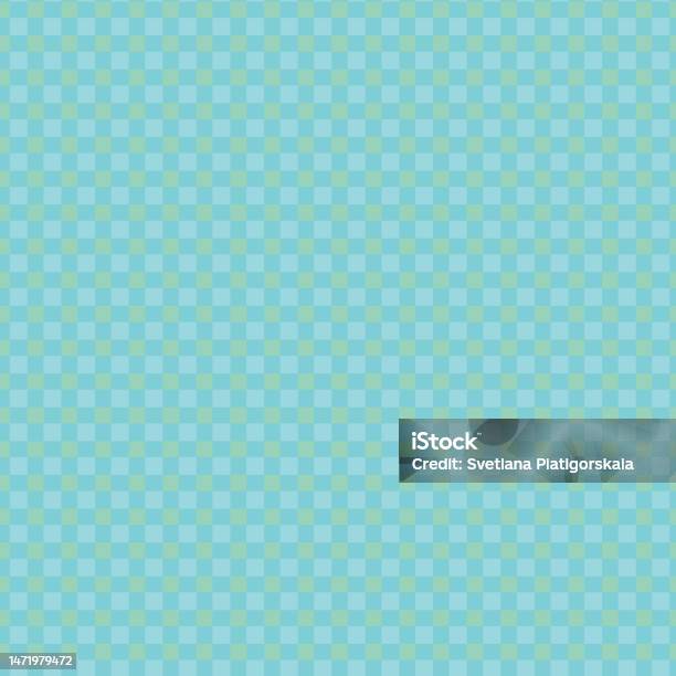 Check Pattern Blue Green Seamless Checkered Pattern With Hand Drawn Gingam Blue And Blue Checks ...