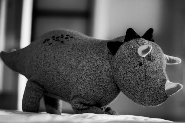 Tina Triceratops black and white
