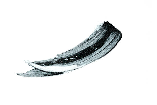 istock Sample smear of black paint with sparkles on white background 1471990864