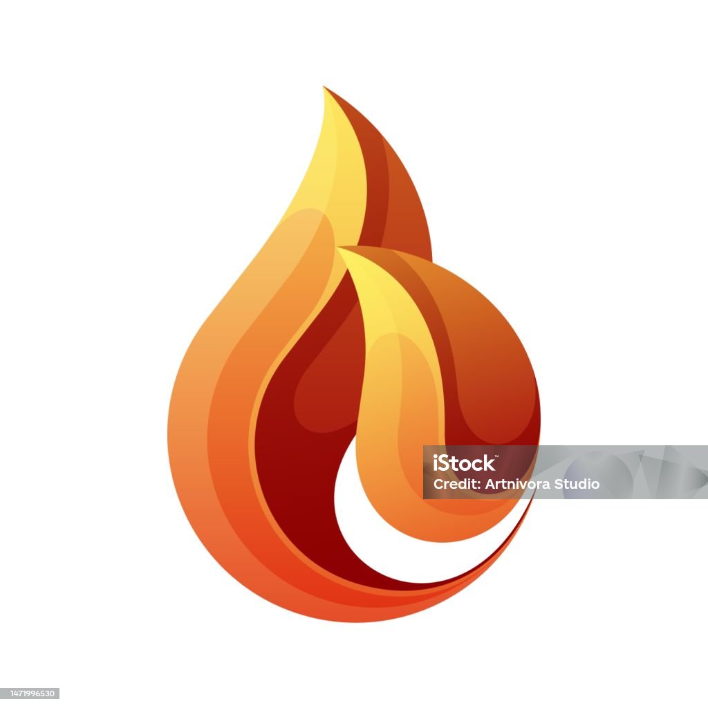 Abstract Ignite Vector Illustration Ignite Flame Gradient Colorful Style Stock ...