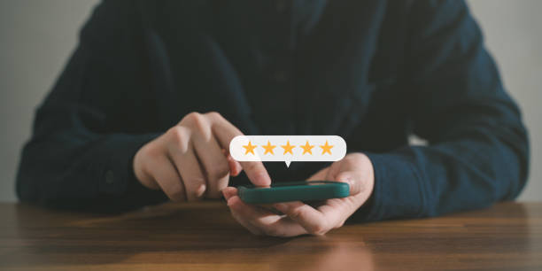 istock Customer rate their satisfaction ranking for experience review survey. 1471999765