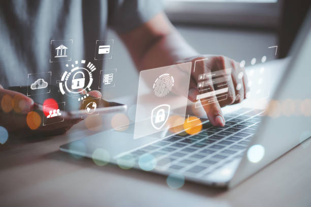 istock businessman working with laptop and smartphone login access personal information data security and encryption, cyber security concept, secure access to user's personal information, secure Internet access, cybersecurity 1471999869