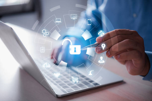 istock man hand unlock central lock cyber security key to acquiring personal financial transaction technology , cyber security system , digital data protection 1471999890