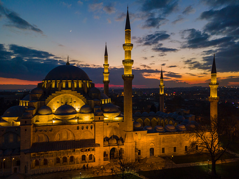 Suleymaniye Mosque Drone Photo, Fatih Istanbul, Turkiye