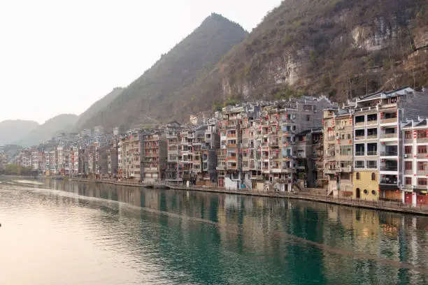 Zhenyuan Ancient Town  is in the east of Guizhou Province，China.