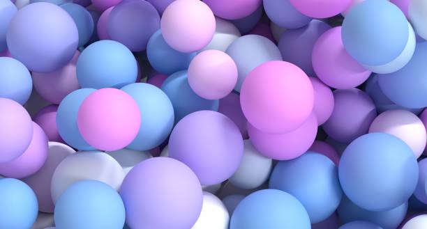 istock Colorful blue pink purple balls abstract creative fun vibrant background 1472024369
