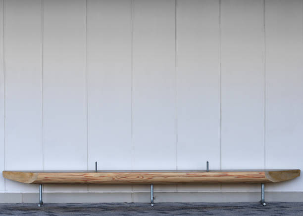 istock Empty wooden bench in the aisle. 1472030602