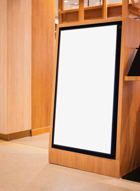 istock Mock up Digital screen Media advertisement Business sign Front shop 1472040738
