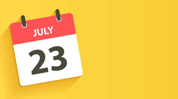 istock July 23 - Daily Calendar Icon in flat design style 1472043994