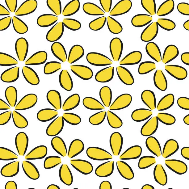 Vector illustration of Daisy Flower Pattern Design