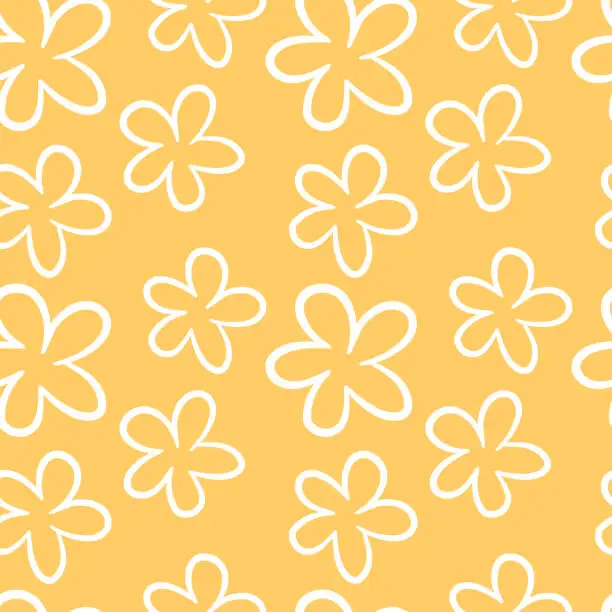 Vector illustration of Daisy Flower Pattern Design