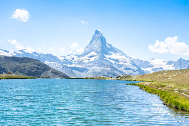istock Matterhorn with Stellisee, Zermatt,  Switzerland 1472046404