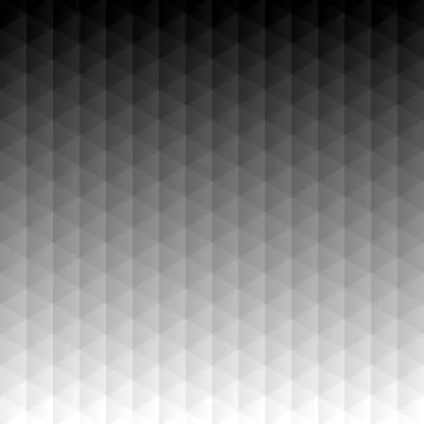 Vector illustration of Abstract geometric background - Mosaic with triangle patterns - Gray gradient