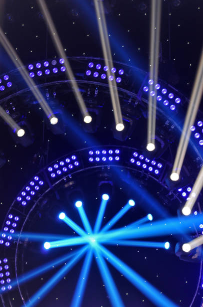 istock Stage lighting effect in the dark, close-up pictures 1472047860