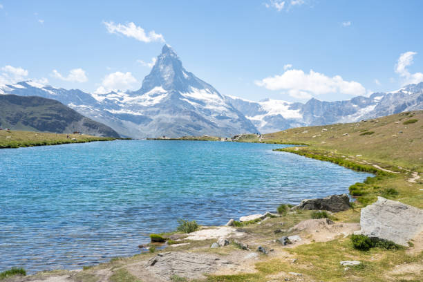istock Matterhorn with Stellisee, Zermatt,  Switzerland 1472048116