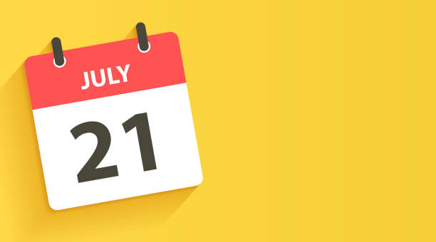 istock July 21 - Daily Calendar Icon in flat design style 1472048951