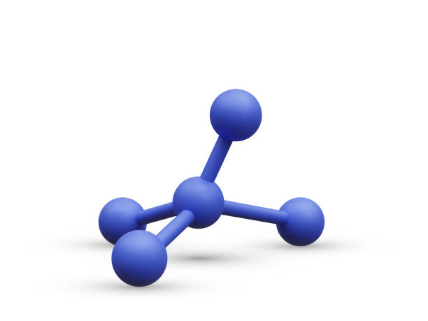 istock 3d realistic abstract molecules isolated on white background. Scientific banner for medicine, biology, chemistry and science concept in cartoon style. Vector illustration 1472054150