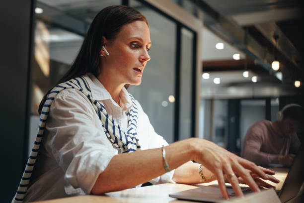 istock Female freelancer having a discussion on a video call 1472058824