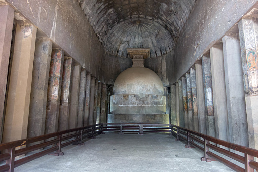 The Ajanta Caves are approximately thirty rock-cut Buddhist cave .