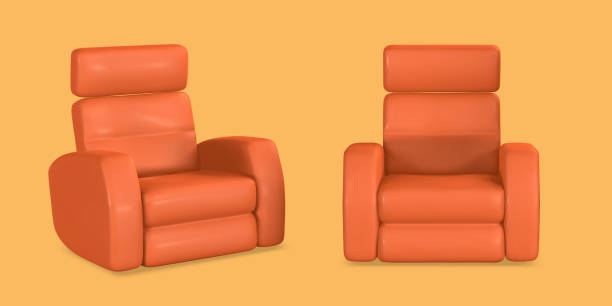 istock 3d realistic Armchair with shadow in cartoon style. Vector illustration 1472069040