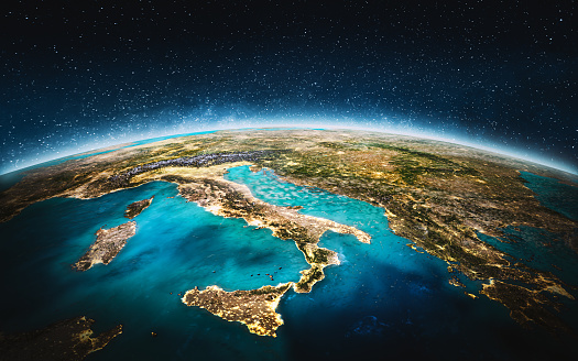 Planeta Tierra - Italia. Elementos de esta imagen proporcionados por la NASA photo