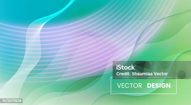 Modern Curve Gradient Liquid Layer Background Design Stock Illustration ...