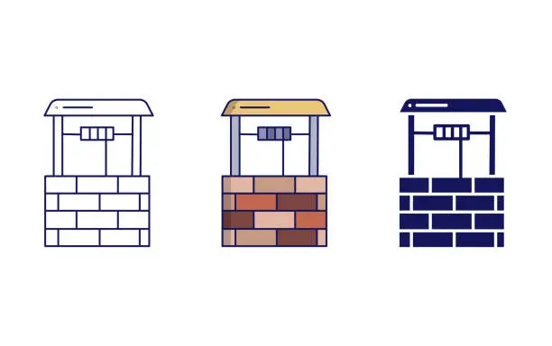 Vector illustration of Water well icon