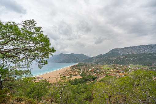 The scenic view of Çıralı, from the hill of likya yolu ( lycian way)
