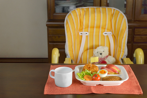 Baby Chair & Kids Lunch in the Dinning Room/Studio Shot