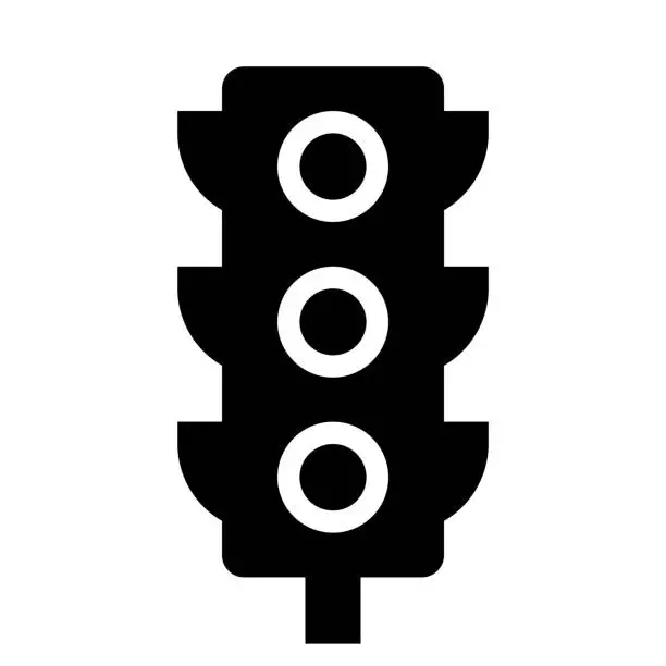 Vector illustration of Inset Mono Color Icon for Traffic Reliability
