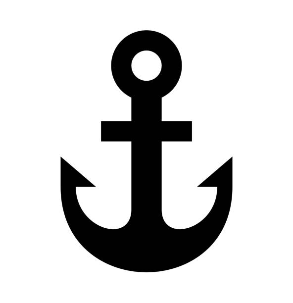 Inset Mono Color Icon for Marina Infrastructure Marina infrastructure inset mono color icon for various design projects. Grid icons designed to work together in a project to create visual unity. anchor chain stock illustrations