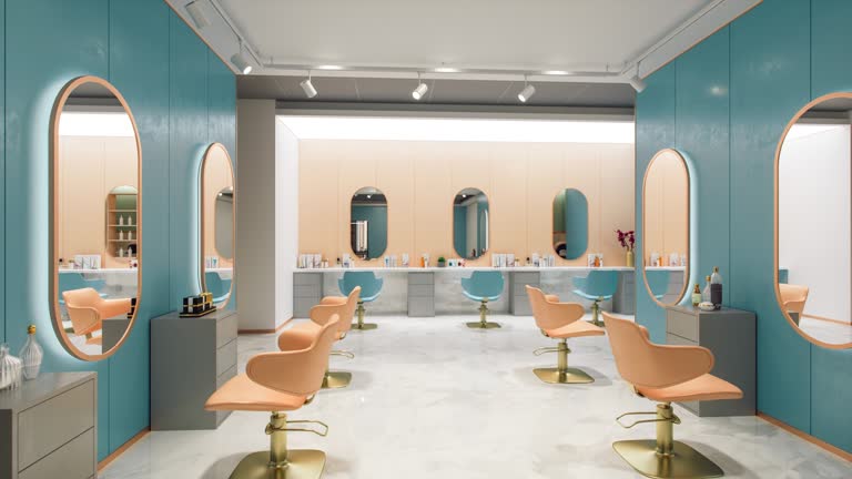 Retro Styled Beauty Salon