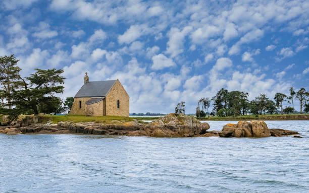 Chapel of Notre-Dame des Grâces and a calvary at Saint-Mathieu is a headland located near Le Conquet in the territory of the commune of Plougonvelin in department of Finistère in France