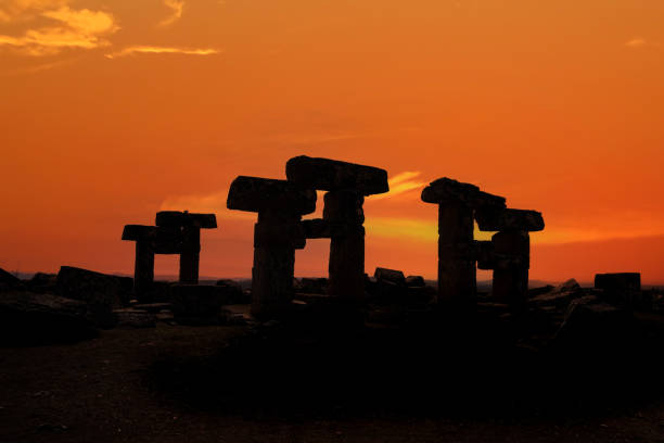Blaundus - Blaundeon ancient city sunset view Sulumenli, Usak,Turkey