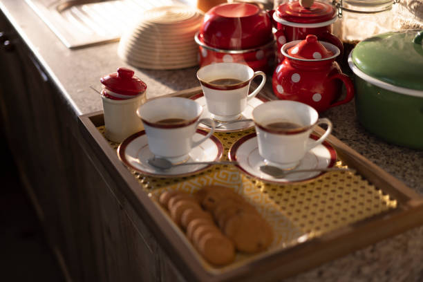 View of Indian and Pakistani Traditional Tea on the Table