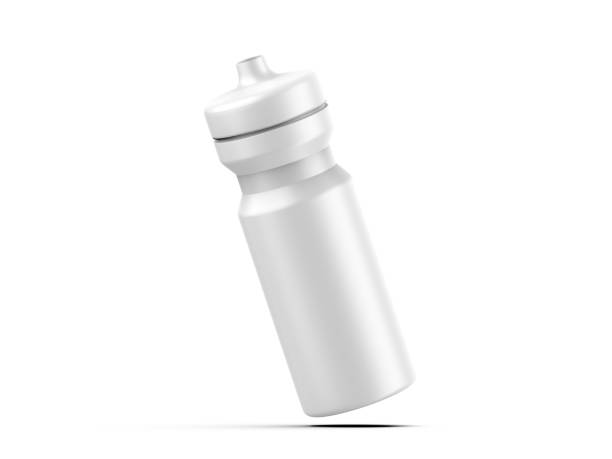 istock Plastic sport sipper bottles for water isolated mock up and template design. 3d render illustration. 1472096683