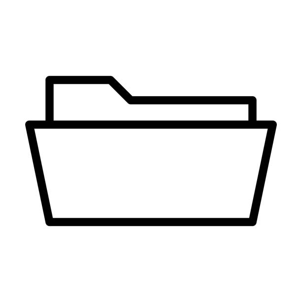 ikona folderu, wektor pliku, ilustracja biurowa - symbol file computer icon document stock illustrations