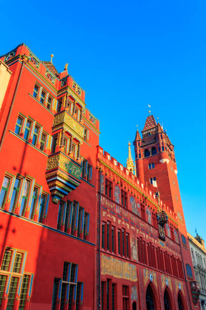 istock Facade of Basel Town Hall in Basel, Switzerland 1472098175