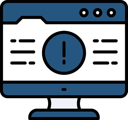 Unexpected Error Sign While Browsing Concept Exclamation Mark On ...