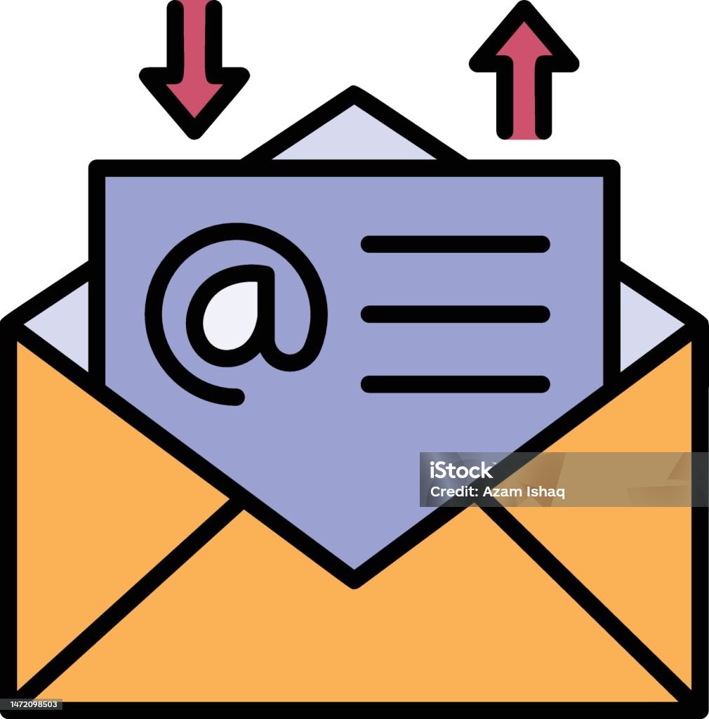 Inbox Outbox Sign Catch All Emails Concept Email Exchange Stock ...