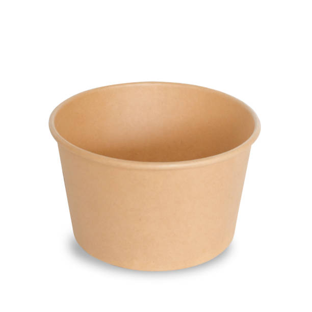 istock Paper food container isolated on white background. Recycle Packaging. 1472102133