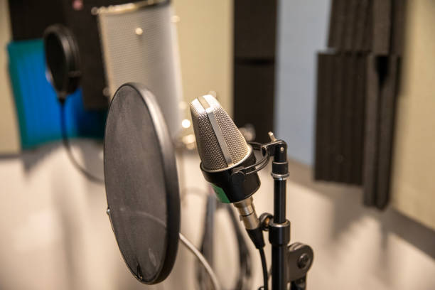 istock Recording equipment at a recording studio. 1472104920