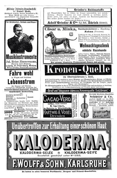 istock Ads in a German magazine of 1897 1472105647