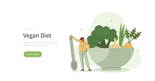 Vector illustration of balanced diet