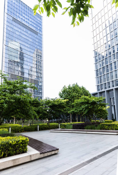 istock bottom view of modern green city 1472111994