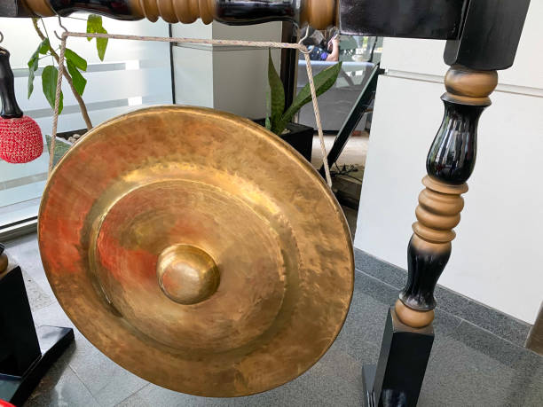 istock metallic gold Gong 1472112050